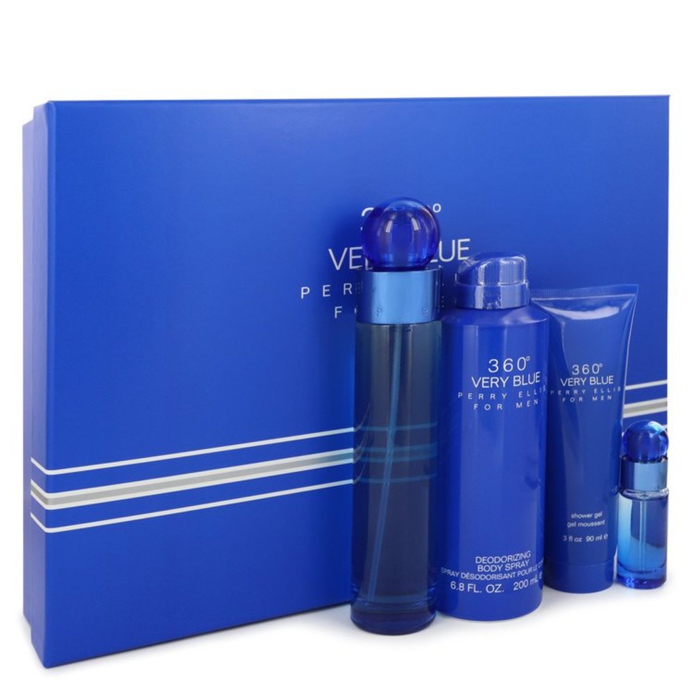 Perry Ellis 360 Very Blue by Perry Ellis Gift Set -- for Men #542789