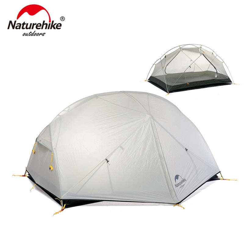 Naturehike 3 Season Mongar Camping Tent 20D Nylon Fabic Double Layer Waterproof Tent for 2 Persons NH17T007-M