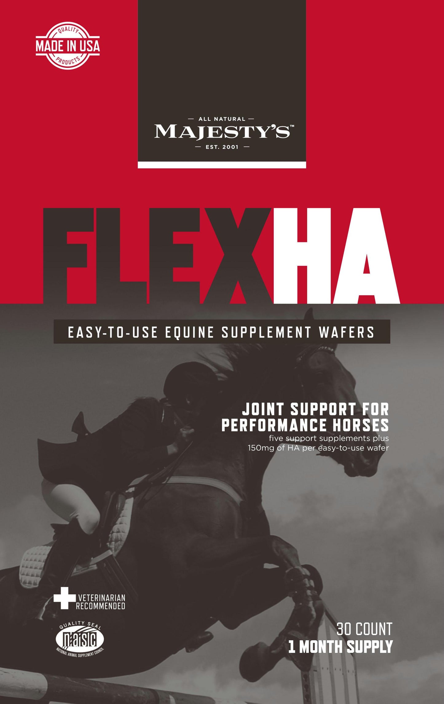 Majesty's Flex Ha Equine Supplement Wafers - aomega-products