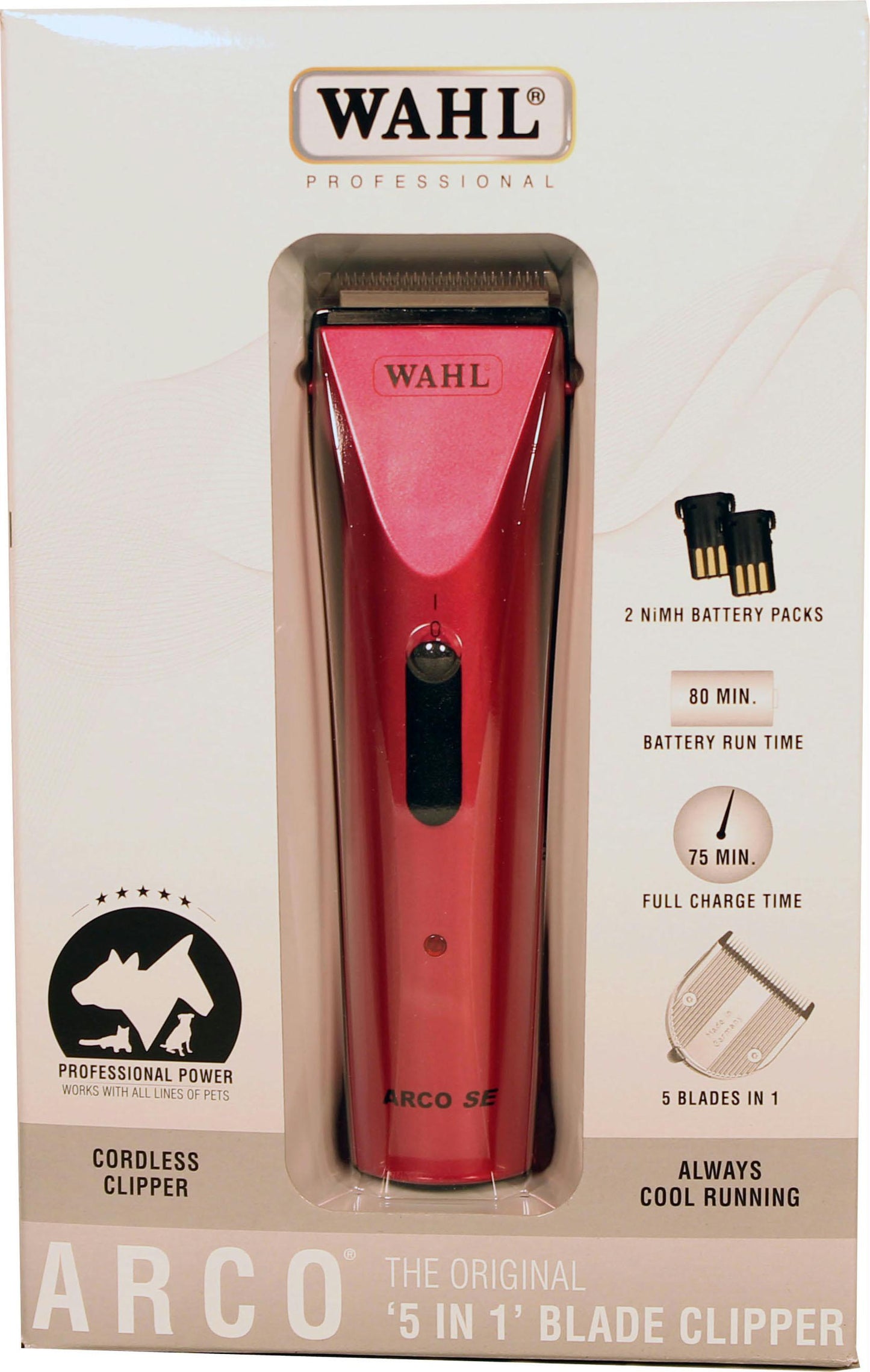 Wahl Cordless Clipper Arco - aomega-products