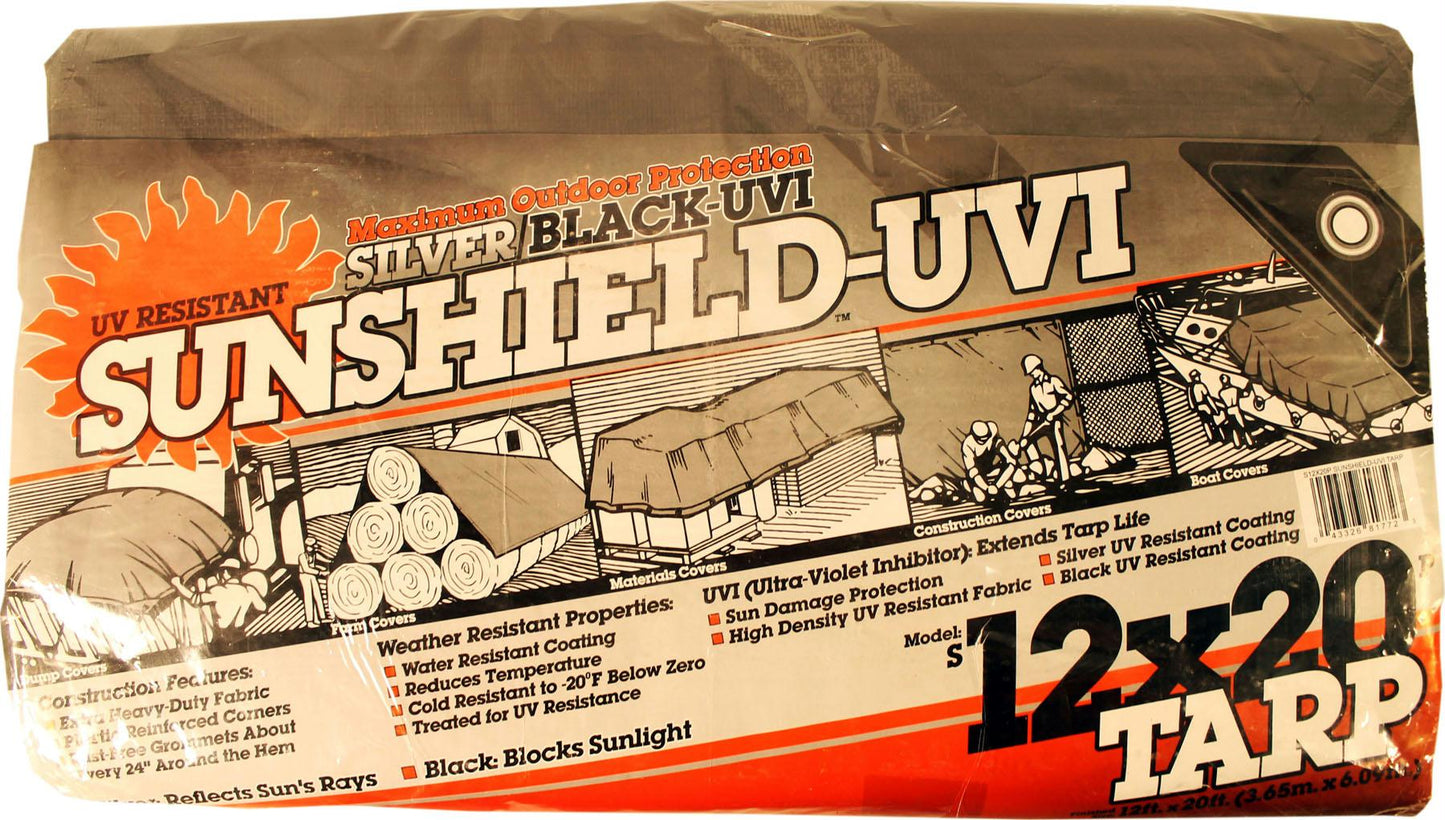 Silver Black Tarp (6oz) - aomega-products