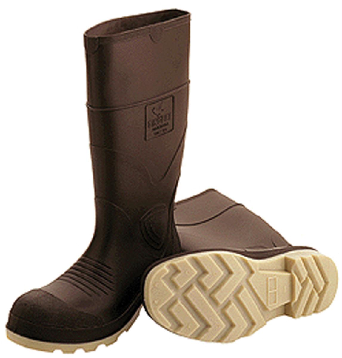 Pvc Knee High Boots With Plain Toe - aomega-products