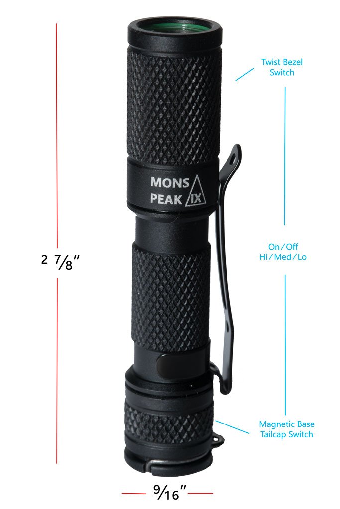 Mons Peak IX Wingman Flashlight - aomega-products