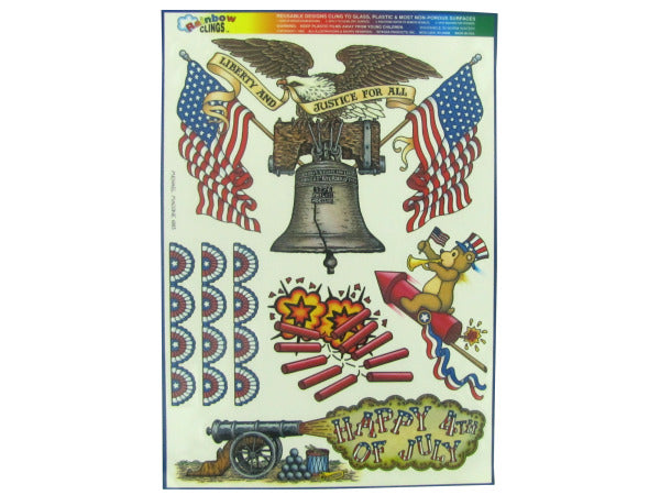 Patriotic Liberty & Justice Window Cling Decorations - aomega-products