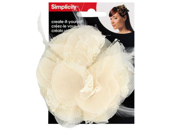 Lace & Feather Flower Headband Accent - aomega-products