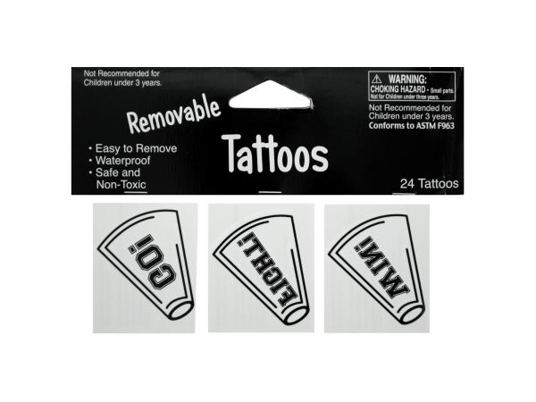 Removable White Cheer Tattoos - aomega-products