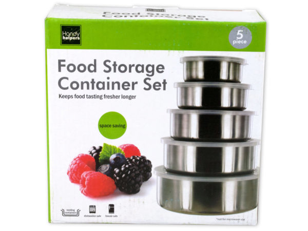 Nesting Metal Food Storage Container Set - aomega-products