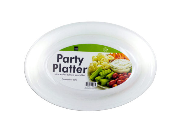 White Plastic Party Platter - aomega-products