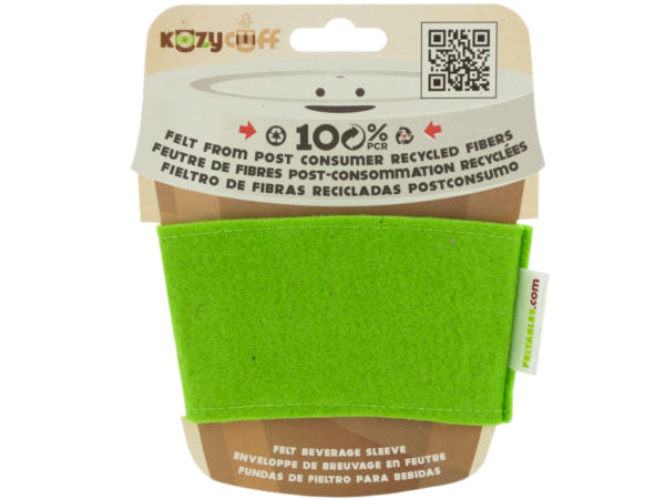 Lime Kozy Cuff Felt Beverage Sleeve - aomega-products