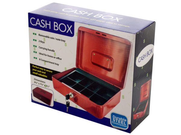 Multi-Compartment Steel Locking Cash Box - aomega-products