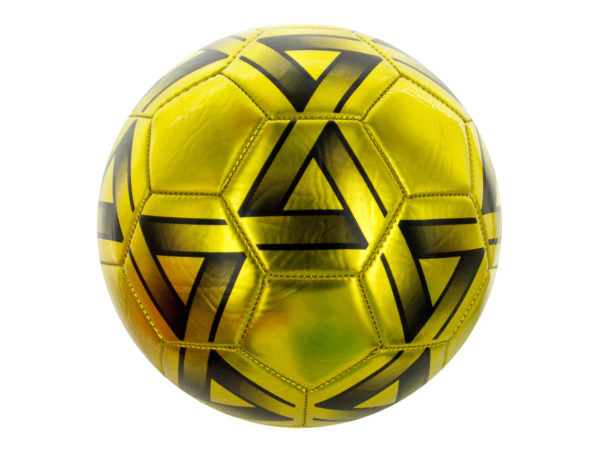Size 5 Metallic Gold & Black Soccer Ball - aomega-products