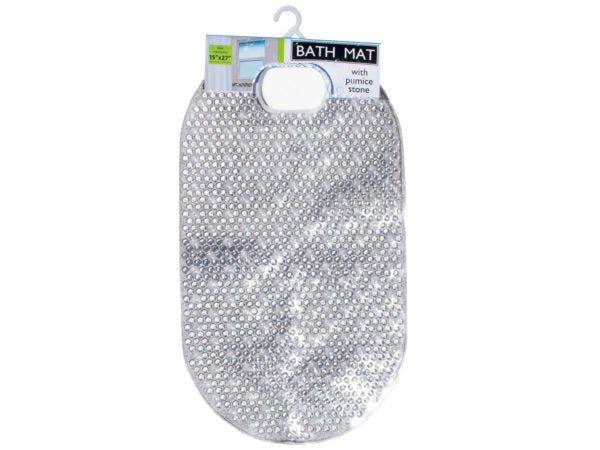 Textured Non-Slip Bath Mat with Built-In Pumice Stone - aomega-products