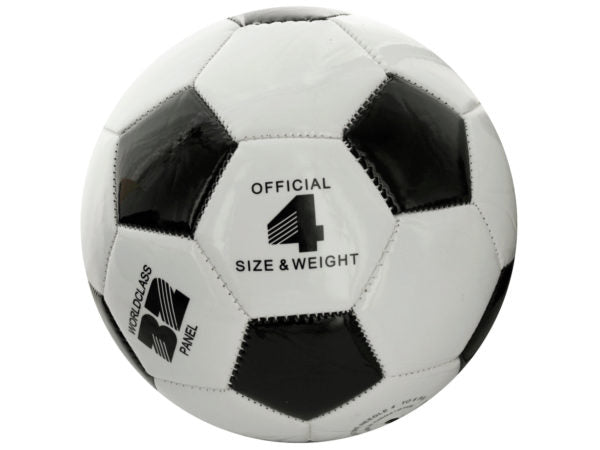 Size 4 Black & White Glossy Soccer Ball - aomega-products