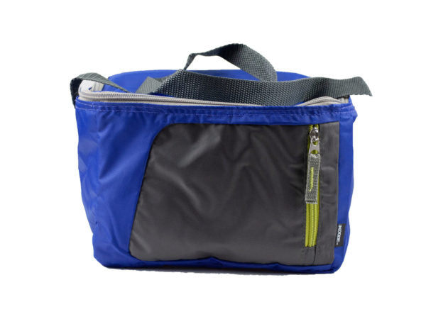 Sporty Six Pack Insulated Cooler Bag in Charcoal & Purple - aomega-products