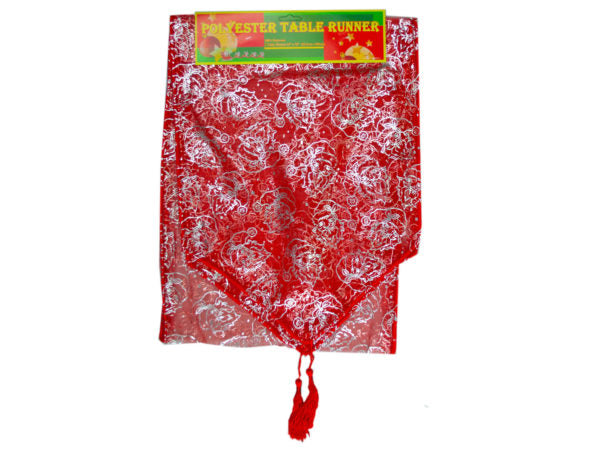 Red and Gold Bell Designs Table Runner - aomega-products
