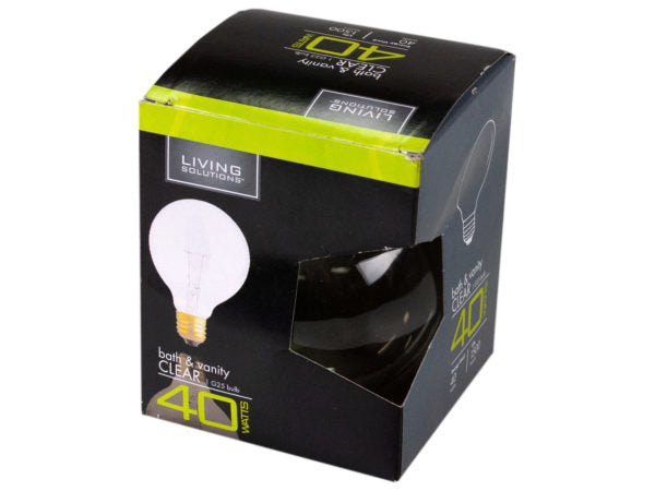 Living Solutions 40 Watt Clear Bath and Vanity Light Bulb - aomega-products