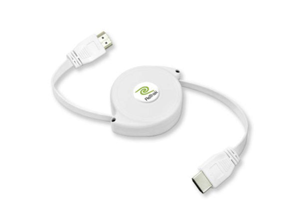 Retractable Standard 1080p White HDMI Cable - aomega-products
