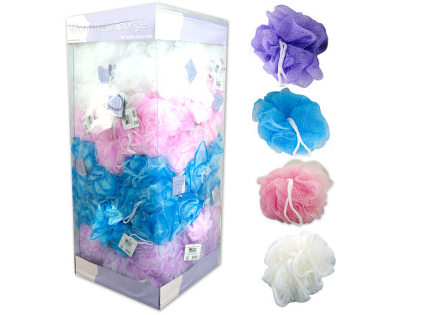 Nylon Mesh Body Sponge Display - aomega-products