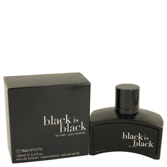 Black is Black by Nu Parfums Eau De Toilette Spray 3.4 oz for Men #534