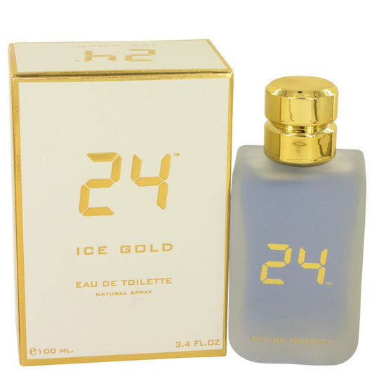 24 Ice Gold by ScentStory Eau De Toilette Spray 3.4 oz for Men #535252
