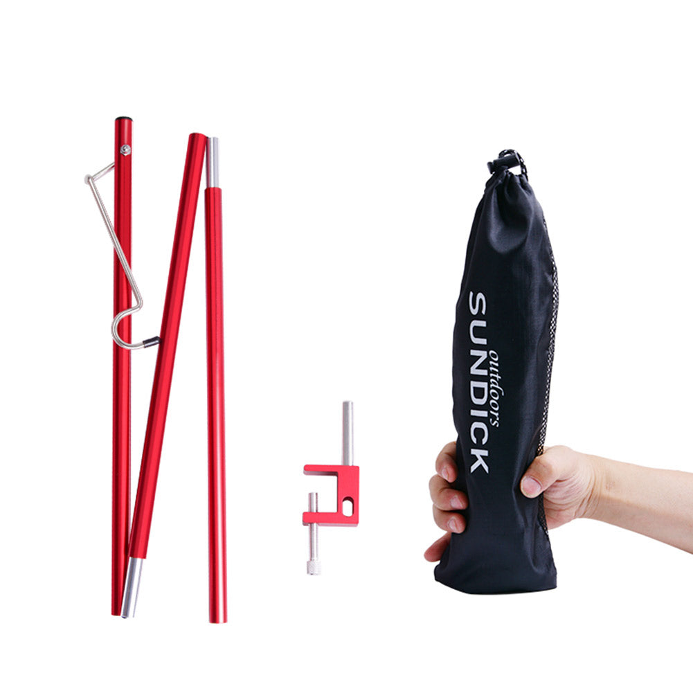 Outdoor Folding Lamp Post Pole Aluminum Alloy Portable Hiking Camping Tent Table Hanging Light Fixing Stand Holder