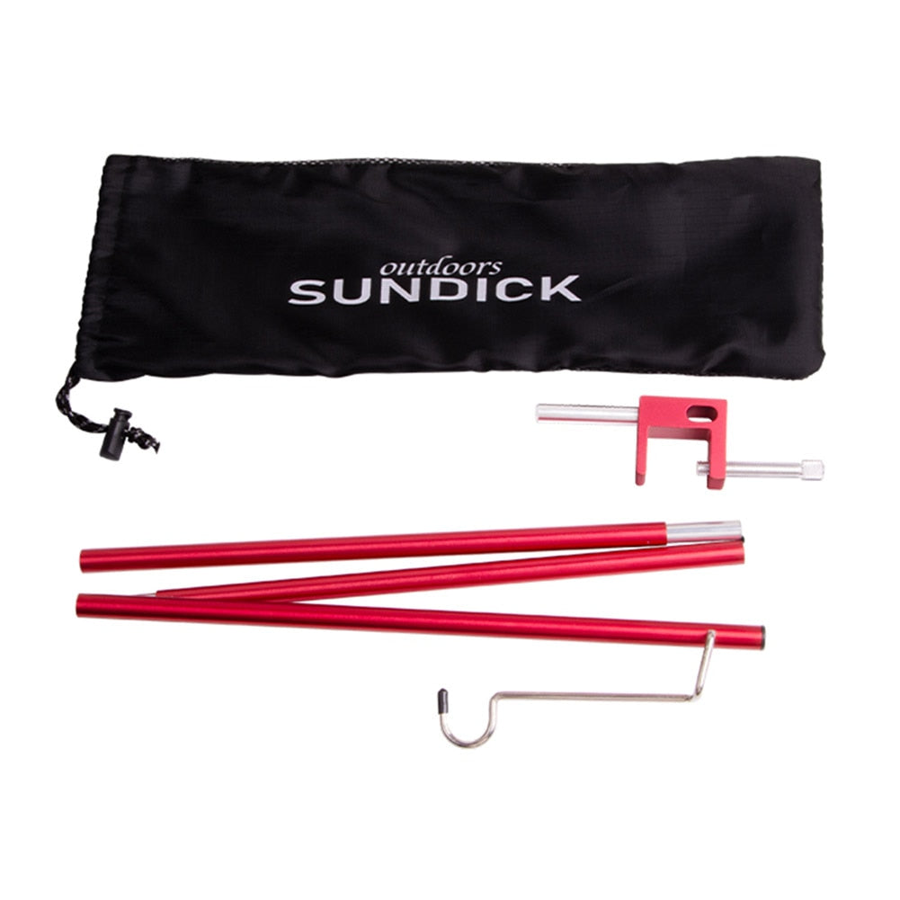 Outdoor Folding Lamp Post Pole Aluminum Alloy Portable Hiking Camping Tent Table Hanging Light Fixing Stand Holder