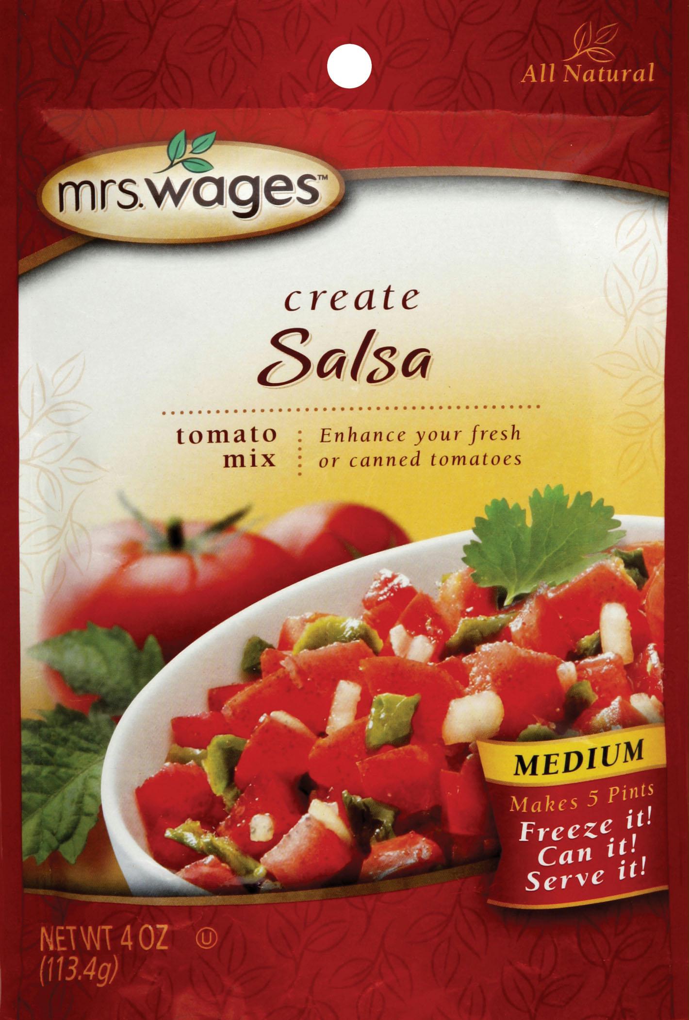 Mrs. Wages Medium Salsa Tomato Mix - aomega-products
