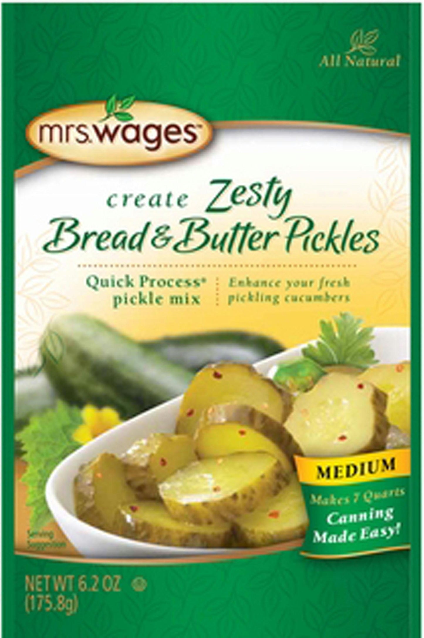 Mrs. Wages Quick Process Medium Zesty Pickle Mix - aomega-products