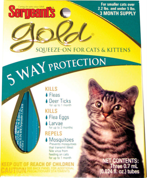 Sergeants Gold Squeeze-on For Cats - aomega-products