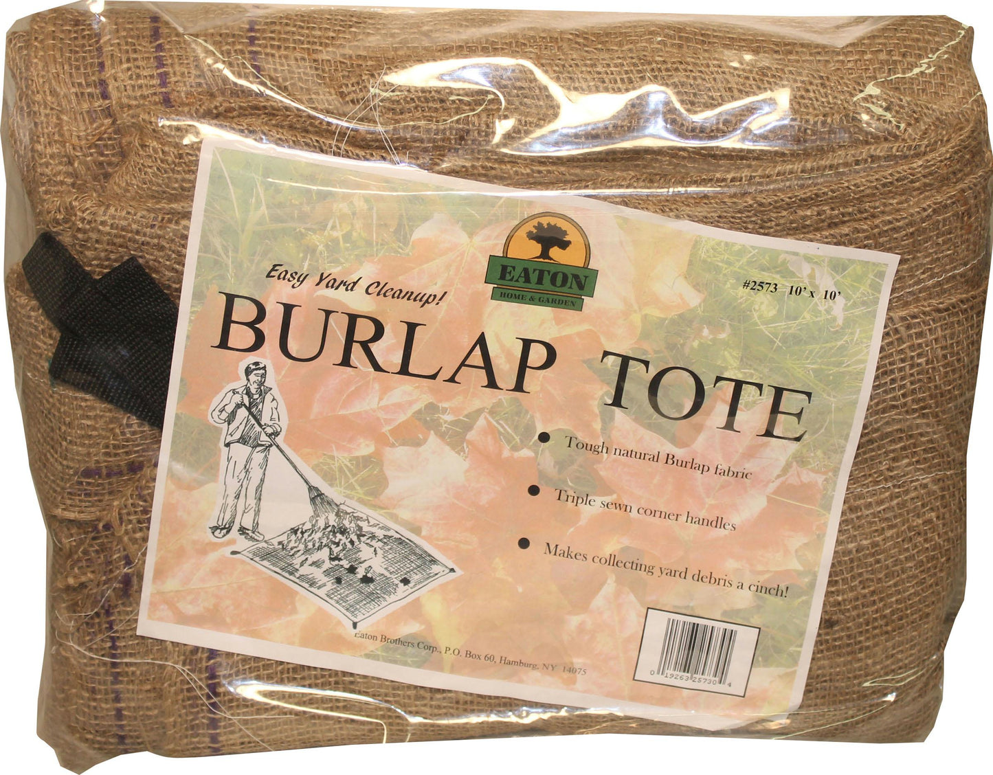 Leaf Tote Burlap Square - aomega-products