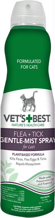 Vet's Best Flea+tick Gentle Mist Spray For Cats - aomega-products
