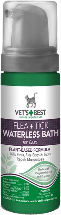 Vet's Best Flea+tick Waterless Bath For Cats - aomega-products