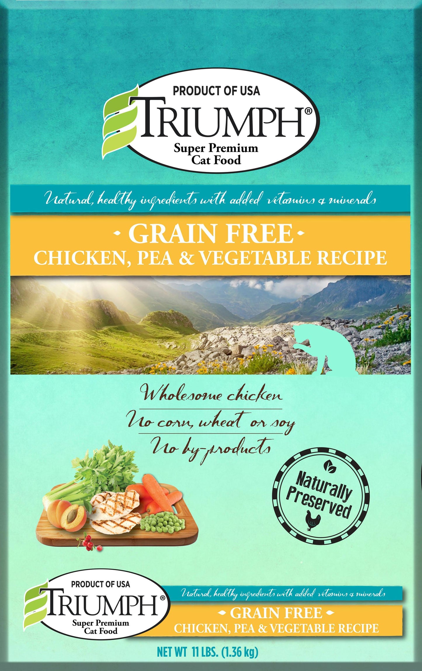 Triumph Grain Free Recipe Cat Food - aomega-products