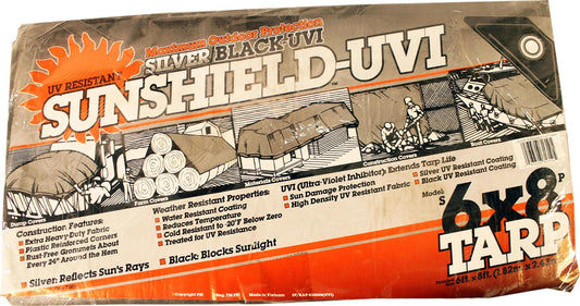 Silver Black Tarp (6oz) - aomega-products