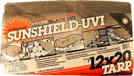 Silver Black Tarp (6oz) - aomega-products