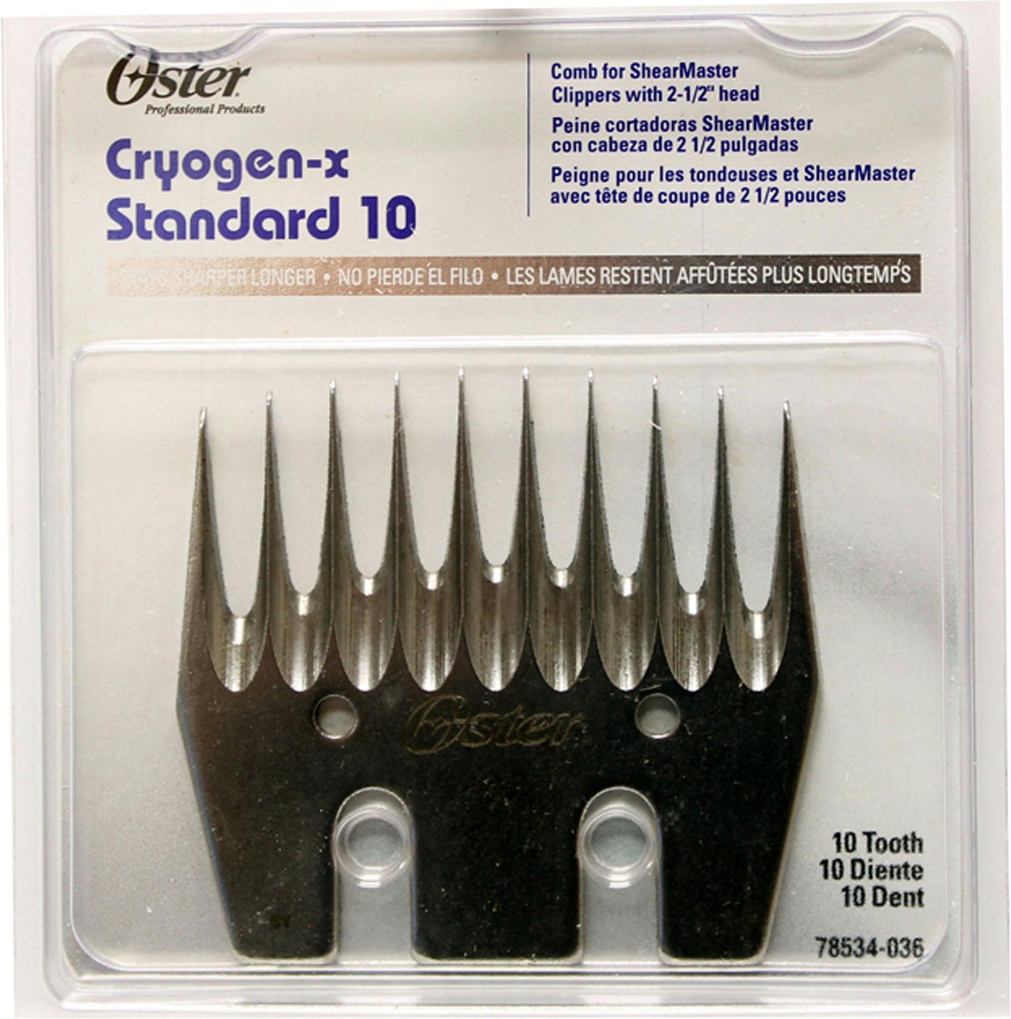 Shearmaster 10-tooth Standard Comb - aomega-products