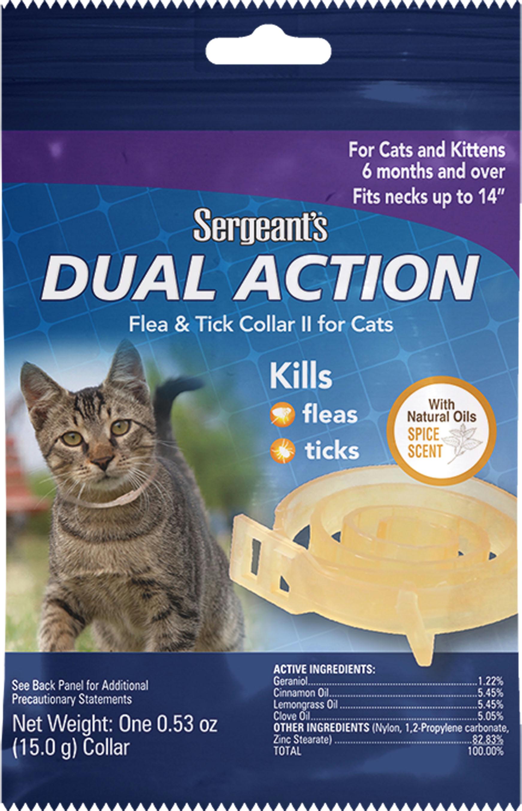 Sergeants Dual Action Flea & Tick Collar For Cats - aomega-products