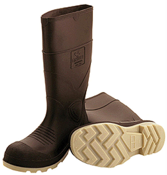 Pvc Knee High Boots With Plain Toe - aomega-products