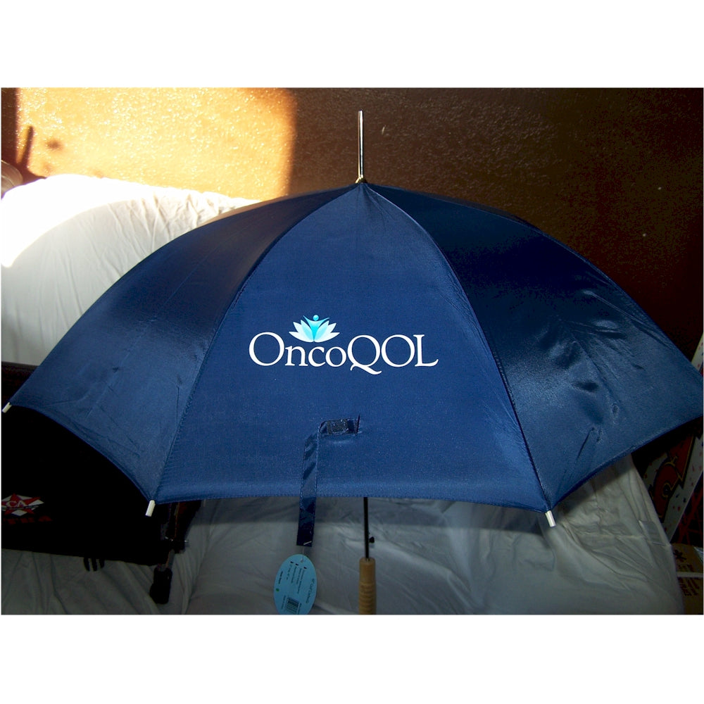 Promotional Custom Print Navy Blue Umbrella - aomega-products
