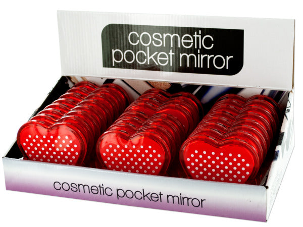 Heart Shaped Cosmetic Pocket Mirror Display - aomega-products