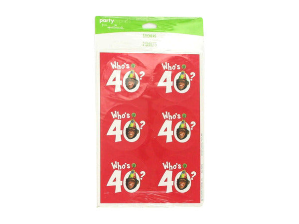 Who's 40? Monkey Around Stickers - aomega-products