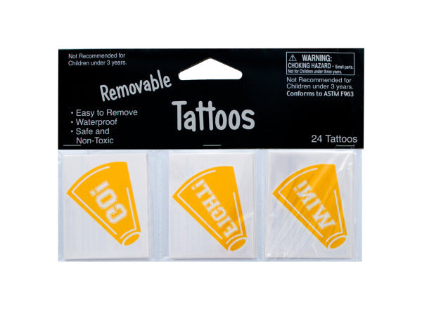 Removable Yellow Cheer Tattoos - aomega-products