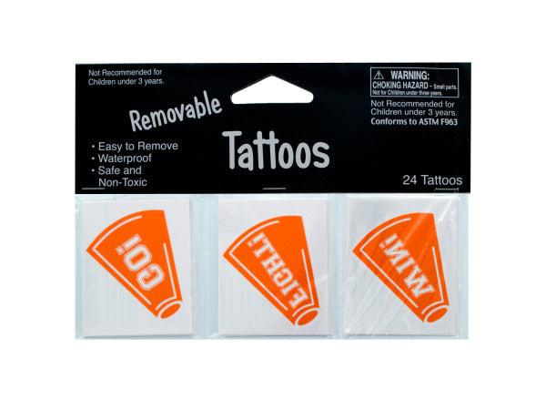 Removable Orange Cheer Tattoos - aomega-products