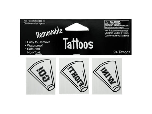 Removable White Cheer Tattoos - aomega-products