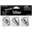 Removable White Cheer Tattoos - aomega-products