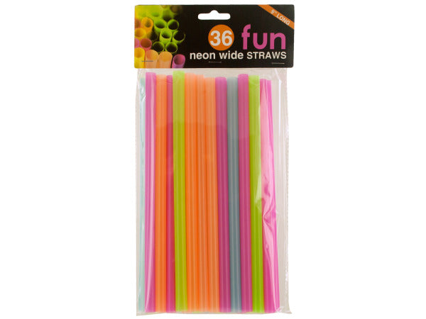 Neon Wide Fun Straws - aomega-products