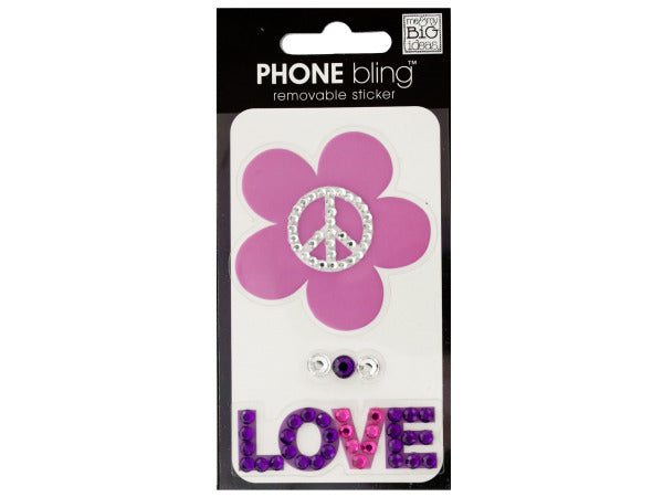 Peace Flower Love Phone Bling Removable Stickers - aomega-products