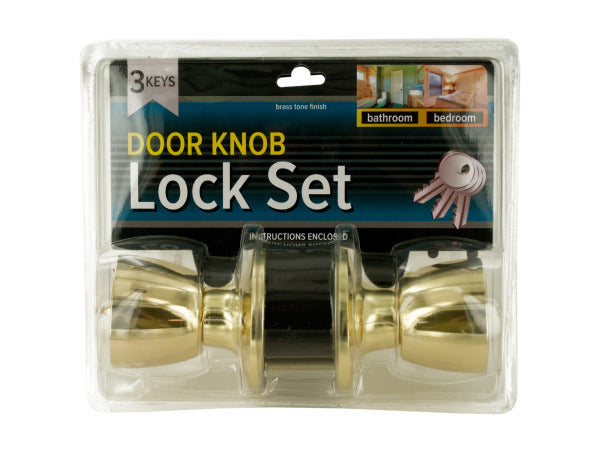 Locking Door Knob Set with 2 Keys - aomega-products