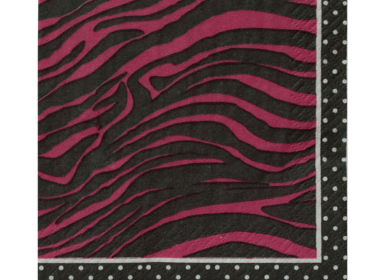 Pink Zebra Beverage Napkins - aomega-products