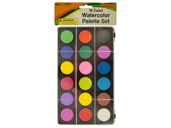 Watercolor Paint Palette Set with Brush - aomega-products